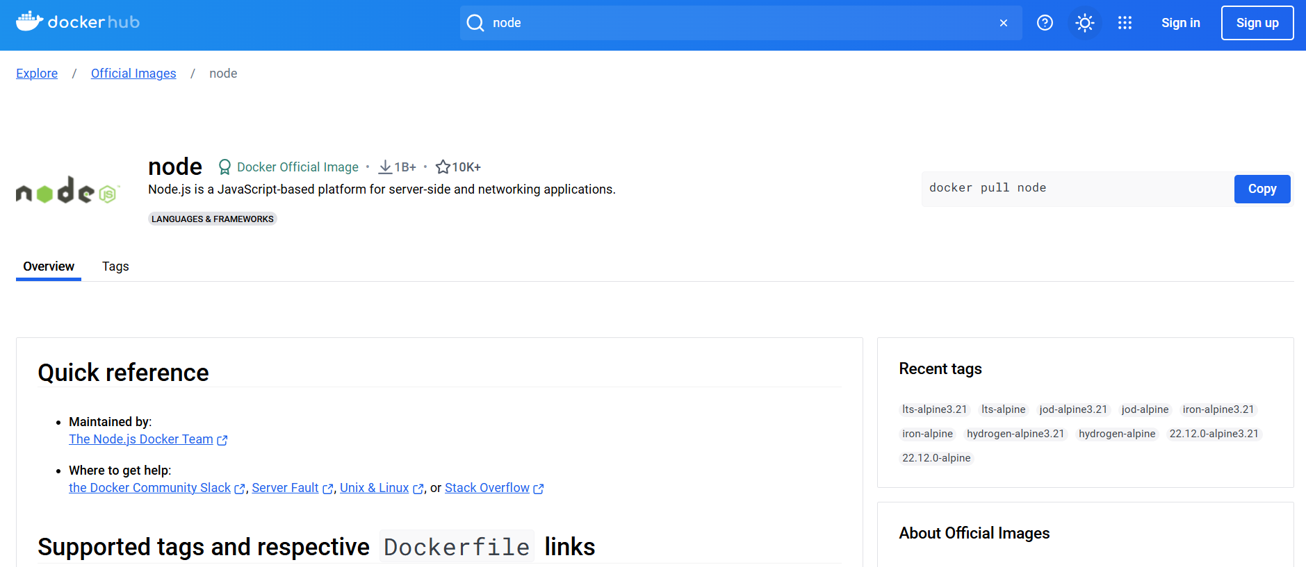 node.js docker plugin